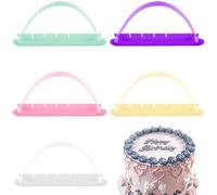 5 guías para arcos de tartas, herramientas de plástico ajustables para decorar tartas y crear arcos y diseños | Suministros esenciales para repostería para principiantes y profesionales