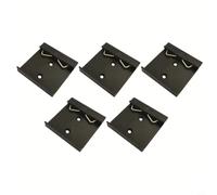 5 hebillas de riel guía DIN35 mm para riel C45, clip de montaje negro de aleación de aluminio con resorte, accesorios eléctricos industriales para placa de circuito, 26 mm/43 mm (26 mm)