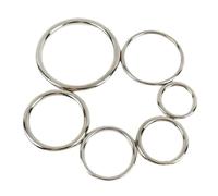 5 hebillas metálicas en forma de O - Hebilla de clip de 4 mm de grosor, anillo de conexión for correas de equipaje, bolsos y proyectos de bricolaje(Silver,4mmx25mm)