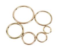 5 hebillas metálicas en forma de O - Hebilla de clip de 4 mm de grosor, anillo de conexión for correas de equipaje, bolsos y proyectos de bricolaje(Gold,4mmx50mm)