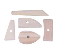 5 herramientas de cerámica de madera, herramientas de cerámica, cuchillo de arcilla, raspadores de madera, escultura de cerámica, herramienta de moldeo