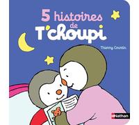 5 histoires de T'choupi: T'choupi fait un tour de manège ; T'choupi va au cirque ; T'choupi veut tout faire tout seul ; T'choupi fait un gâteau ; T'choupi fait du ski