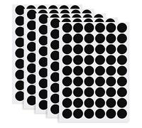 5 Hojas/270 Piezas Pegatinas Adhesivas para Tornillos, Tapa Embellecedora Adhesiva para Orificios de Tornillos, Cubiertas Autoadhesivas para Tornillos Decorativas para Muebles - Negro
