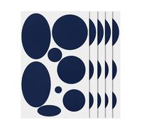 5 Hojas/40uds Parche de Reparación, 8 Tamaños Autoadhesivo Cinta de Reparación de Nailon Lavable Parche de Reparación para Abrigos Chaquetas de Plumón Tiendas de Campaña(Azul Marino)