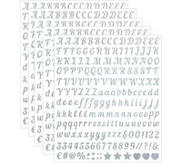 5 hojas alfabeto decorativo 1000 PCS calcomanías letras de guión brillante vinilo autoadhesivo para decoración de paredes, espejos, botellas, computadoras portátiles, tarjetas de felicitación, diario,