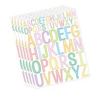 5 hojas de calcomanías del alfabeto, etiqueta decorativa de recompensa, etiqueta decorativa de letras coloridas, calcomanías para álbumes de recortes, calcomanías coloridas para diario, calcomanías