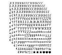 5 hojas de caracteres Haciendo Letras 1000 PCS Guión Alfabeto A-Z Vinilo autoadhesivo para números, letreros comerciales, etiquetas de puertas, tableros de direcciones, ventanas, contenedores, manuali
