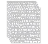 5 hojas DIY Art Letters 1000PCS Script Alphabet A-Z Vinilo autoadhesivo para diarios, álbumes de recortes, tarjetas de regalo, computadoras portátiles, botellas, manualidades en el aula, proyectos de
