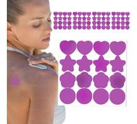 5 hojas Pegatizas UV para protector solar 80pcs Pegatizas UV 4 estilos impermeables Pegatizas de detección de rayos UV Patinas de protección solar para volver a aplicar parches de protección solar pa
