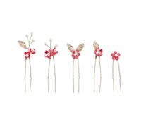 5 horquillas de metal portátiles cómodas con forma de flor para el pelo, accesorios para el pelo largo, para mujeres y niñas, peine de aleación
