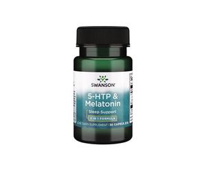 5-HTP 50 mg & Melatonina 3 mg 30 Cápsulas Swanson Health Products