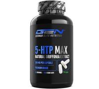 5-HTP MAX - 120 cápsulas - 200 mg de 5-HTP procedente de extracto natural de Griffonia simplicifolia - 30% de contenido de 5-HTP en la semilla - Puramente vegetal - alta dosis, vegano