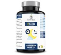 5-HTP y Melatonina: 120 Cápsulas Altamente Dosificadas para un Sueño Reparador (1 cápsula al día) con Valeriana y Manzanilla. Vegano, Sin aditivos - 4Sleep Nutribiolite