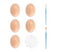 5 Huevos Simulados, 2 Pinceles, 1 Paleta De Pintura, Huevos Pintados Vacíos, Accesorios Para Huevos Diy, Juguetes Para Huevos Para Niños, Herramientas Para Incubar Huevos De Aves De Corral