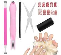 5 imanes 3 en 1 para esmalte de gel Cat Eye. Incluye herramienta magnética para uñas, bolígrafo magnético de doble cabezal y guías con forma de conejo. Imprescindible para quienes disfrutan de las