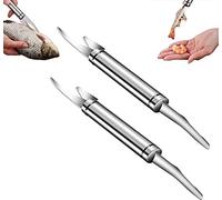 5 in 1 Multifunctional Shrimp Line Fish Maw Knife, 304 Stainless Steel Shrimp Peeler,Fish Scale Remover, Multipurpose Shrimp Line Knife,Seafood Knives Kitchen Tool (2 Pcs)