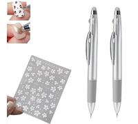 5 in 1 Nail Art Dotting Pen, Nail Dotting Pen Press Type 5 in 1, Professional Nail Art Tool, Professional Nail Art Tool, for Beauty Salons DIY Enthusiasts (2pcs)