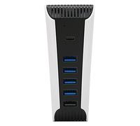 5 in 1 USB Hub HighSpeed Expansion Adapter with USB2.0 TypeC Ports for | 4 USB Data Ports and 1 TypeC Output, ABS WearResistant, Plug and Play