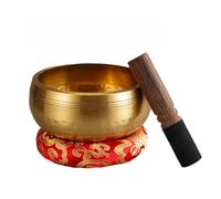 5 Inch Pure Copper Singing Bowl Set with Mallet & Non-slip Pad, Handmade Sound Therapy Bowl for Yoga Meditation, Stress Relief Home Decor Gift