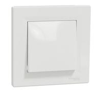 5 Interruptor Conmutador Asfora 10A/250V, Interruptor de Pared Interior, Fácil de Instalar, Incluye Marco, Tapa y Mecanismo, Color Blanco