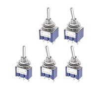5 interruptores basculantes de bloqueo de 3/6 pines, 2/3 posiciones, encendido/apagado, encendido/apagado, CA 125 V/6 A, 250 V/3 A, MTS-102, MTS-103, MTS-202, MTS-203(MTS-202)