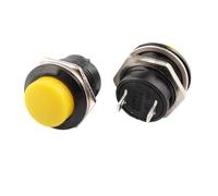 5 interruptores de botón momentáneo 16mm R13-507, interruptores redondos de reinicio 6A/125V CA 3A/250V CA