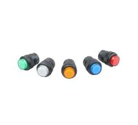 5 interruptores de botón pulsador momentáneo/de enclavamiento de 16 mm con iluminación LED de 5 colores y 4 pines R16-503/AD R16-503/BD(MULTI,No light,Self recovery)