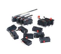 5 interruptores de límite NO NC de 3 pines con terminales PCB SPDT, 5 A, 125 V, 250 V, 29 mm, palanca de arco de rodillo, microinterruptores de acción rápida(16mm Lever2)