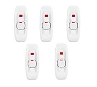 5 Interruptores de Luz, AC 250 V 10 a Interruptor Intermedio Interruptor de Lámpara Interruptor de Paso Interruptor Basculante en Línea Encendido/apagado Luz de Mesa Lámpara de Escritorio(blanco)