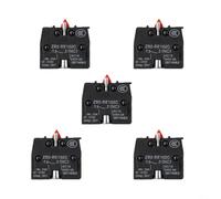 5 interruptores de palanca de mando de 10 A 415 V ZB2-BE101C/BE102C NO N-C, color negro, apertura de instalación de 22 mm, interruptor de control eléctrico para equipos industriales (ZB2-BE102C)