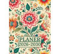 5 Jahreskalender 2026-2030 Größe a4: Monatsplaner 60 Monate von Januar bis Dezember, ein Monat auf zwei Seiten mit Platz für Notizen und Ziele