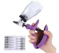 5 jeringas para ganado ML, Inyector Automático Permanente, Jeringa de vacuna Continua Ajustable, Aves y para Cerdos, Ganado, Ovejas, Equipo de Aves (púrpura, 5 ml)