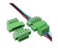 5 juegos 15EDG 3,81 2/3/4/5/6/7/8 Pin conector de bloque de terminales de tornillo de ángulo recto 3,81 MM enchufe de paso + enchufe de cabezal de Pin 2p 3p-8p (Size : 6p)