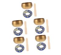 5 juegos de anillos de cuenco de sonido budista hechos a mano, cuenco de cobre para cantar, cuenco de meditación, cuenco para golpear manualmente, cuenco de música para meditación, cuenco de cobre,