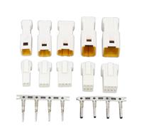 5 juegos de conectores automotrices JST02R-JWPF-VSLE impermeables 2/3/4/6/8 pines tapones a tope macho y hembra ESSEIEIE(5 Sets JST 3Pin)