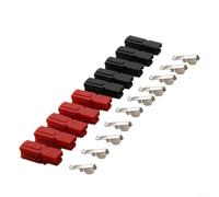 5 juegos de conectores de alimentación modulares rojo negro 15A 45A 600V para vehículo eléctrico carrito de golf para batería para cargador de liberación rápida (45A)