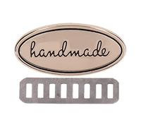 5 Juegos de Etiquetas de Metal Hechas a Mano, Etiquetas Hechas a Mano, Botón con 2 Agujeros, Señales para Hacer Manualidades, Ropa de Costura, Lata de Color, Varias Opciones (Luz de oro)