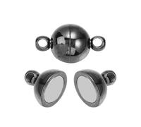5 juegos/lote de 6/8/10/12/14 mm cierres magnéticos redondos con forma de bola de cobre, conectores de hebilla para hacer joyas y pulseras