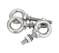5 juegos M5 × 50 mm 304 acero inoxidable Anillo de elevación Perno de ojo Anillo Tornillo Levantador de pesas marino