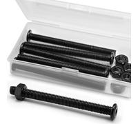 5 Juegos M8 x 100mm Kit de Pernos y Tuercas de Cabeza Hueca Hexagonal Redonda Plana 304 Acero Inoxidable Óxido Negro, Tornillos Para Muebles