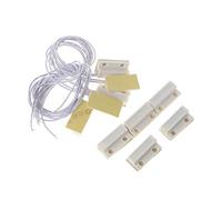 5 Juegos MC-38 Sensor De Ventana Puerta con Cable Interruptor Magnético Alarma para Hogar Detector Interruptor Botón Encendido Apagado Control LED Momentáneo A Prueba Agua