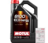 5 L MOTUL 8100 Eco-Nergy 0W-30 Aceite Motor BMW LONGLIFE-01 FE MB 229.6