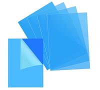 5 láminas de plástico de filtro de luz de gel azul, 11.7 x 8.3 pulgadas, filtro de luz de gel transparente, corrección de color, filtros de gel de iluminación para película, video, foto escenario