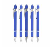 5 lápices capacitivos 2 en 1, bolígrafo de metal, punta suave al tacto, sin carga, escritura suave para smartphone, tableta, notas de papel