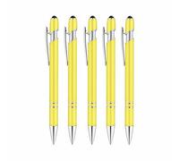 5 lápices capacitivos 2 en 1, bolígrafo de metal, punta suave al tacto, sin carga, escritura suave para smartphone, tableta, notas de papel
