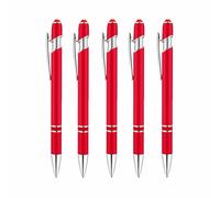 5 lápices capacitivos 2 en 1, bolígrafo de metal, punta suave al tacto, sin carga, escritura suave para smartphone, tableta, notas de papel