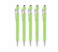 5 lápices capacitivos 2 en 1, bolígrafo de metal, punta suave al tacto, sin carga, escritura suave para smartphone, tableta, notas de papel