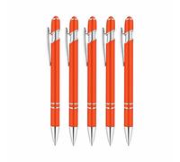 5 lápices capacitivos 2 en 1, bolígrafo de metal, punta suave al tacto, sin carga, escritura suave para smartphone, tableta, notas de papel