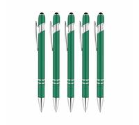 5 lápices capacitivos 2 en 1, bolígrafo de metal, punta suave al tacto, sin carga, escritura suave para smartphone, tableta, notas de papel