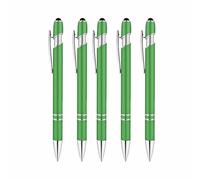 5 lápices capacitivos 2 en 1, bolígrafo de metal, punta suave al tacto, sin carga, escritura suave para smartphone, tableta, notas de papel